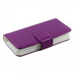Wholesale iPhone 4S / 4 Simple Flip Leather Wallet Case (Purple)